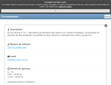 Tablet Screenshot of cerramientos-eco-alum.com